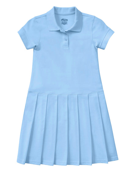 Girls' Pique Polo Dress for Youth - 54122 - Light Blue