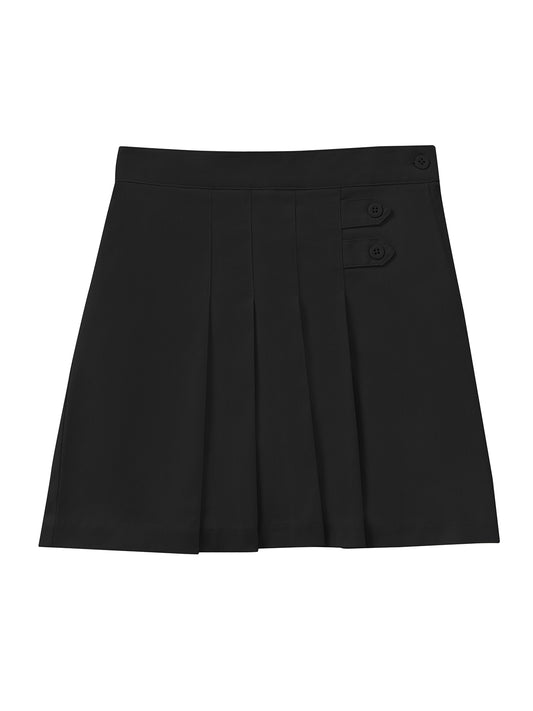 Girls' Stretch Pleated Tab Scooter - 55122AZ - Black