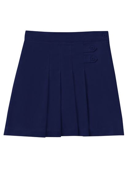 Girls' Stretch Pleated Tab Scooter - 55122AZ - Dark Navy