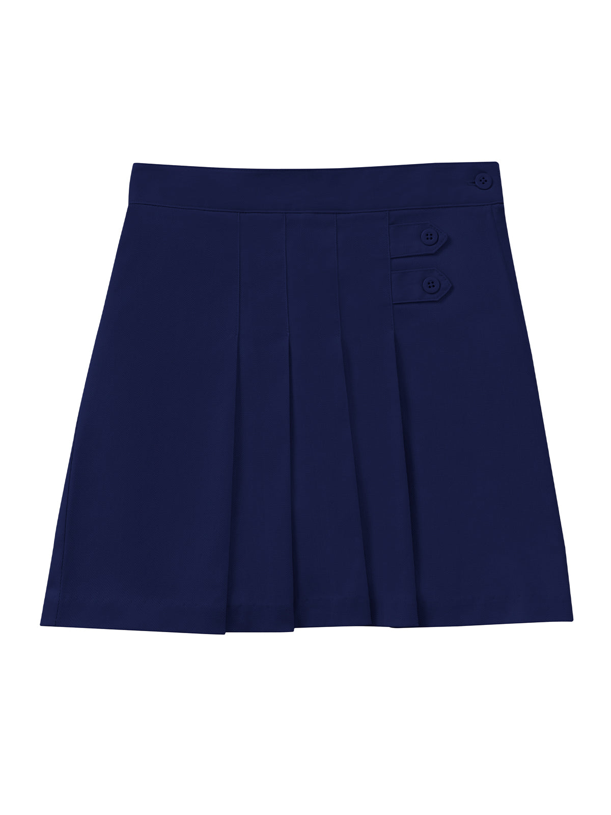 Girls' Plus Stretch Pleated Tab Scooter - 55123AZ - Dark Navy