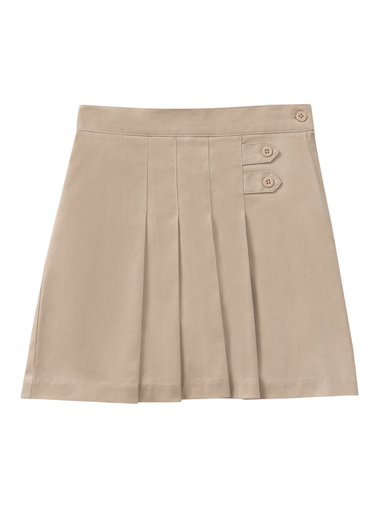 Junior Girls' Pleated Tab Scooter - 55124Z - Khaki