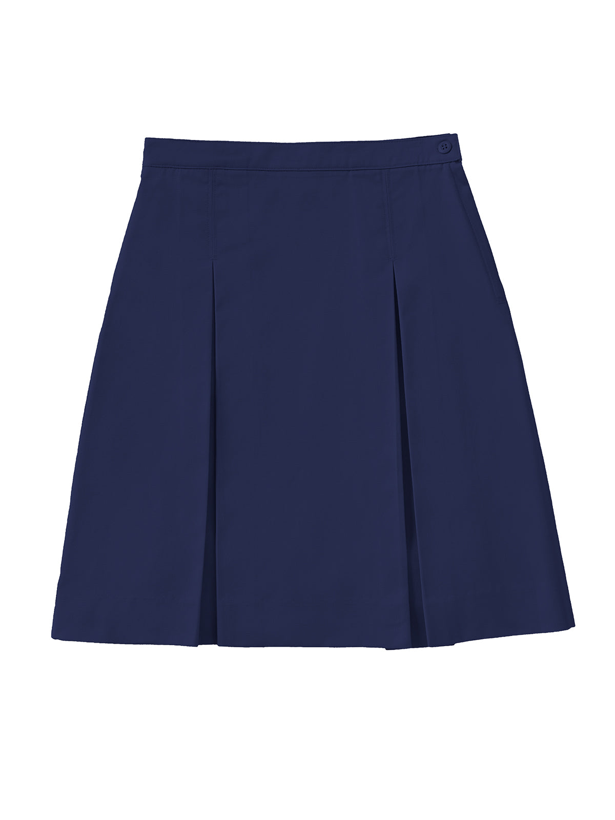 Girls' Longer Length Kick Pleat Skirt - 55791A - Dark Navy