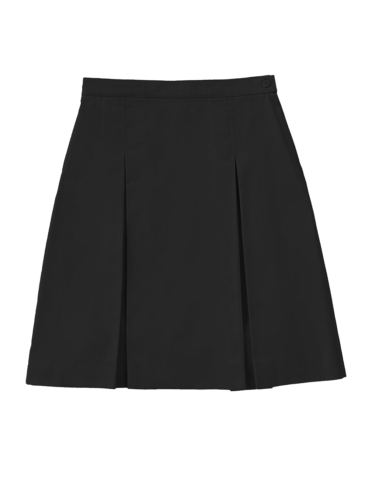 Junior Girls' Longer Length Kick Pleat Skirt - 55794 - Black