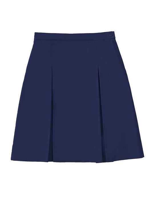 Junior Girls' Longer Length Kick Pleat Skirt - 55794 - Dark Navy