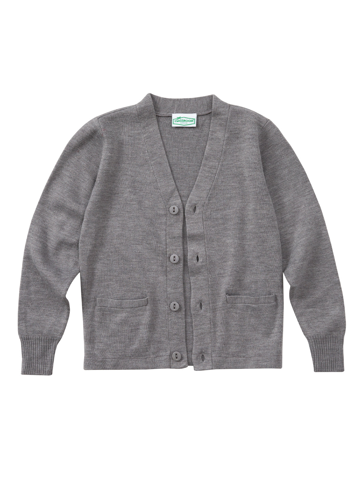 Youth Unisex Cardigan Sweater - 56432 - Heather Gray