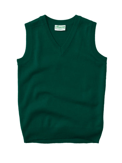 Youth Unisex V- Neck Sweater Vest - 56912 - Hunter