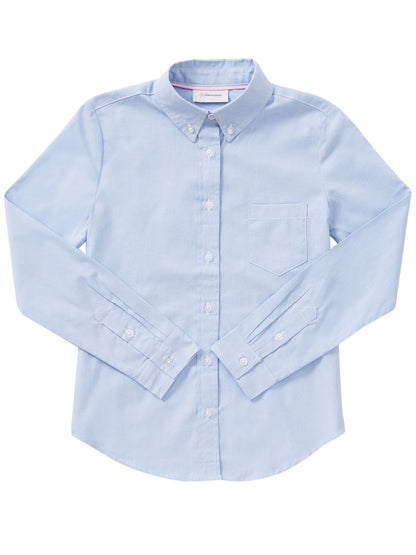 Girls' Long Sleeve Oxford Shirt - 57412 - Light Blue