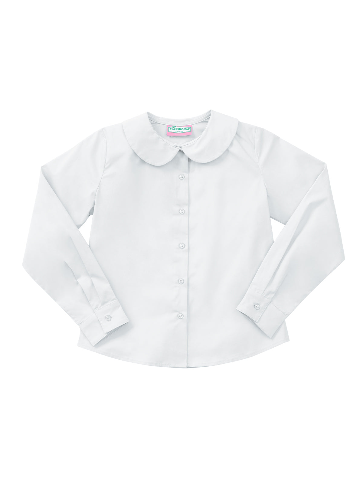 Girls' Long Sleeve Peter Pan Blouse - 57882 - White