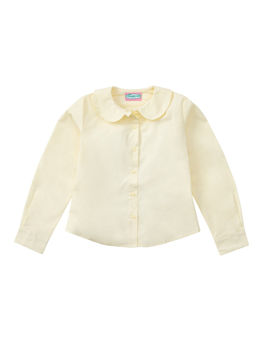 Girls' Long Sleeve Peter Pan Blouse - 57882 - Yellow