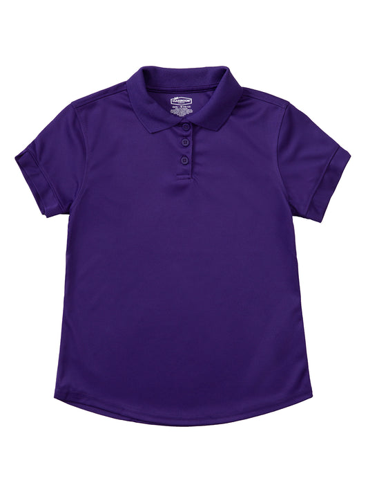 Girls' Short Sleeve Moisture Wicking Polo - 58632 - Dark Purple