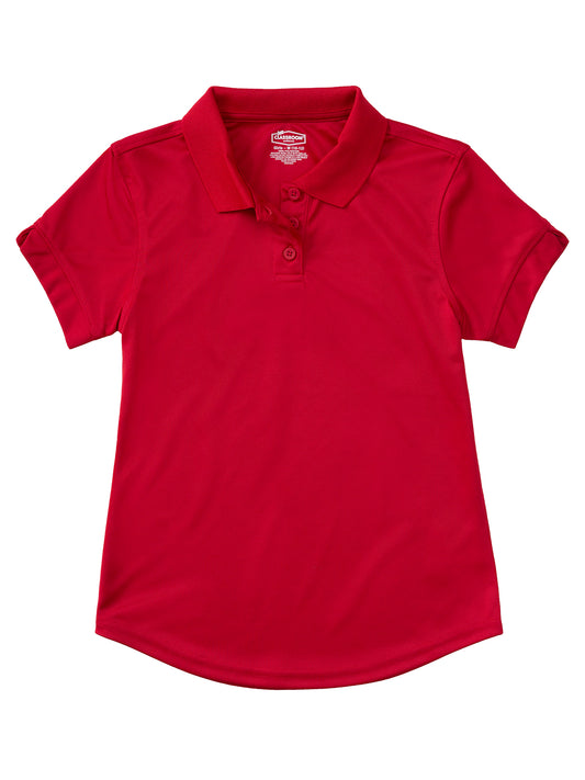 Girls' Short Sleeve Moisture Wicking Polo - 58632 - Red