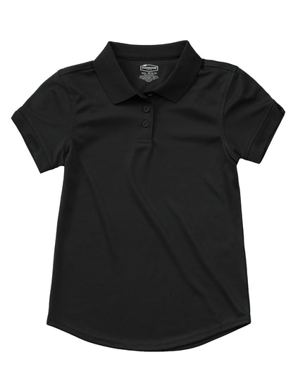 Girls' Short Sleeve Moisture Wicking Polo - 58632 - SS Black