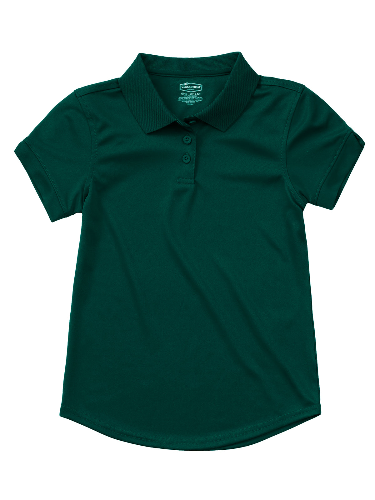 Girls' Short Sleeve Moisture Wicking Polo - 58632 - Hunter Green