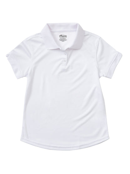 Girls' Short Sleeve Moisture Wicking Polo - 58632 - SS White