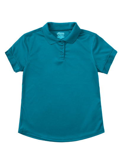 Girls' Short Sleeve Moisture Wicking Polo - 58632 - Teal