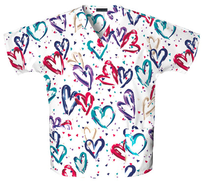 Women's V-Neck Print Tunic - 759 - Heartbeat