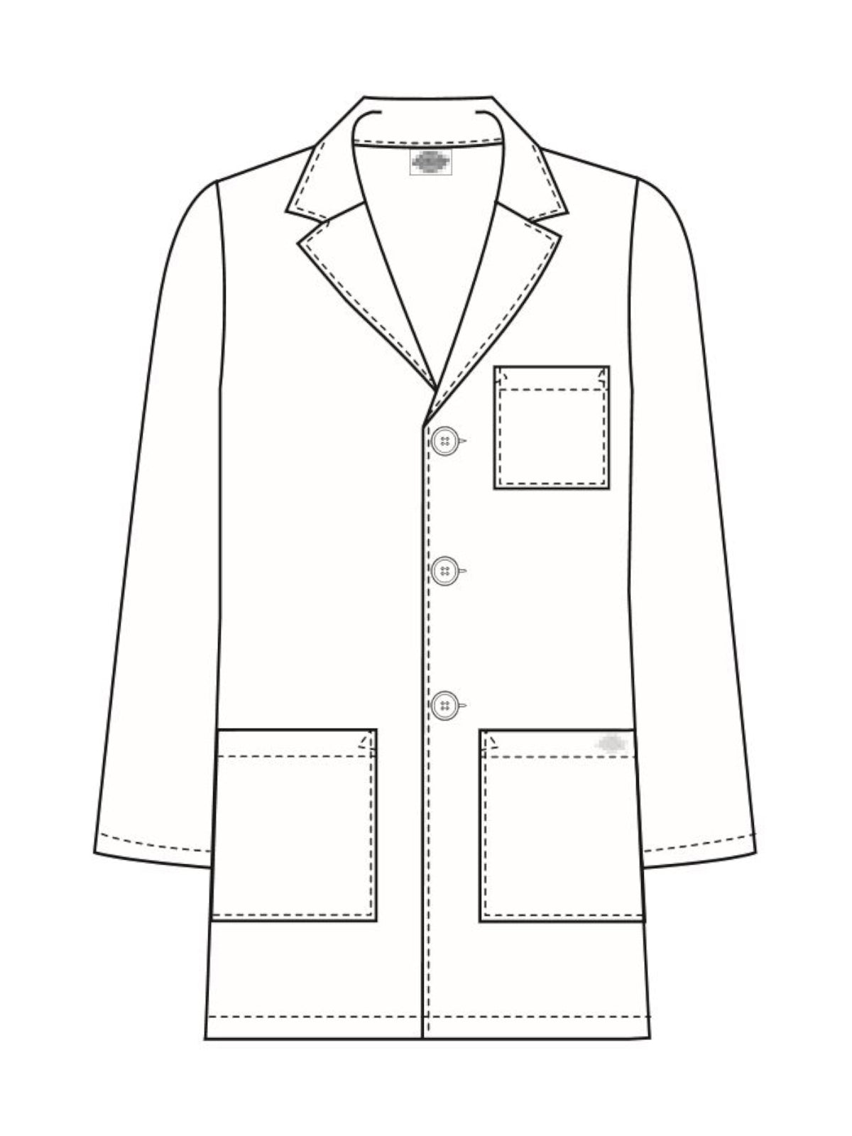 Men's Four-Pocket 31" Consultation Lab Coat - 81404 - White