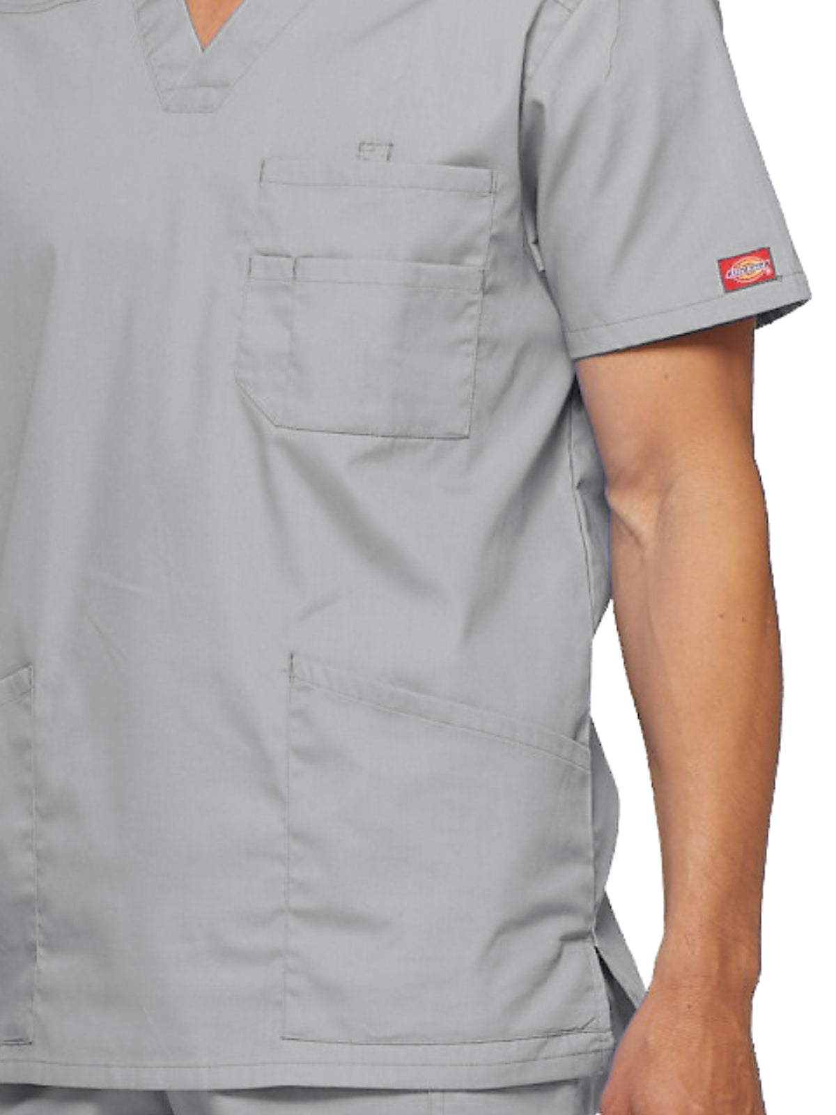 Men's 5-Pocket V-Neck Scrub Top - 81906 - Grey