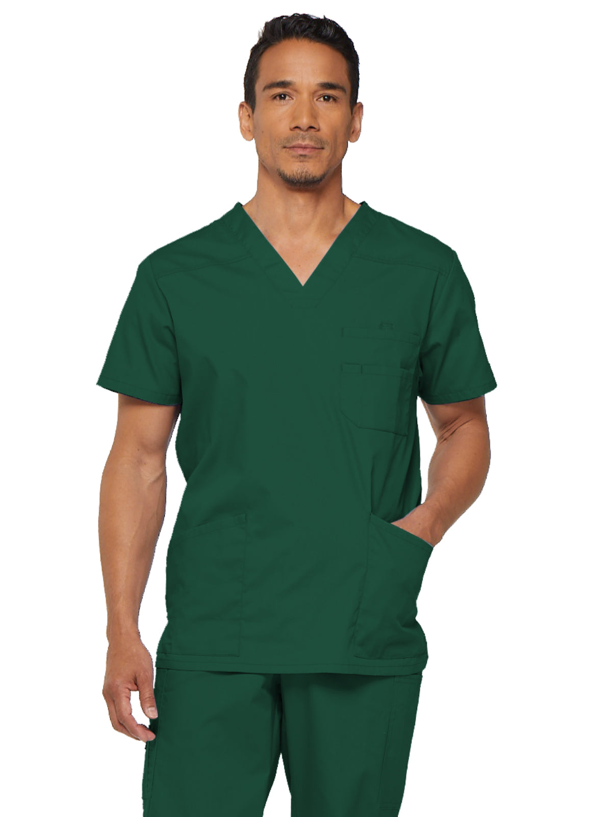 Men's 5-Pocket V-Neck Scrub Top - 81906 - Hunter