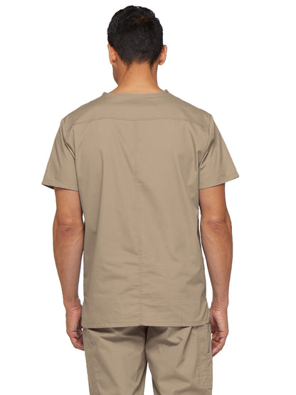 Men's 5-Pocket V-Neck Scrub Top - 81906 - Dark Khaki