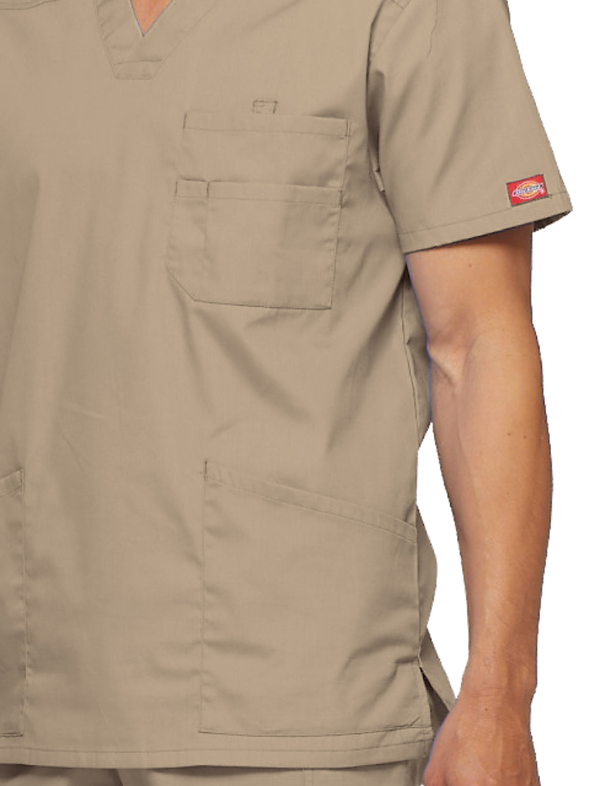 Men's 5-Pocket V-Neck Scrub Top - 81906 - Dark Khaki