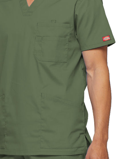 Men's 5-Pocket V-Neck Scrub Top - 81906 - Olive