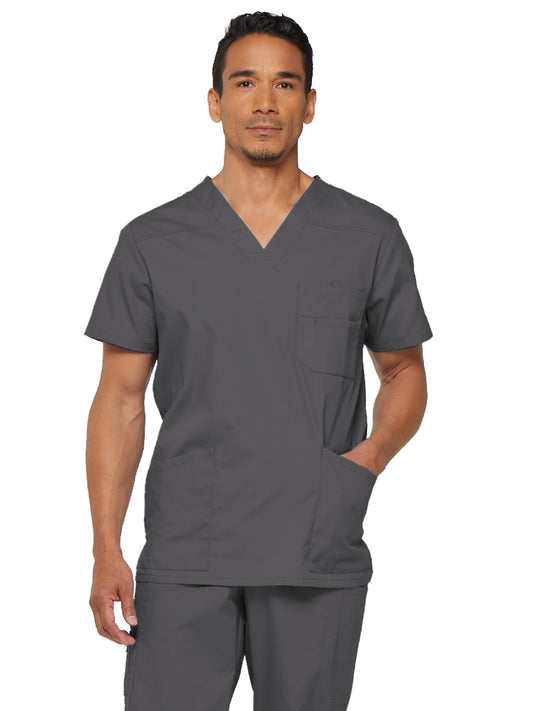 Men's 5-Pocket V-Neck Scrub Top - 81906 - Pewter