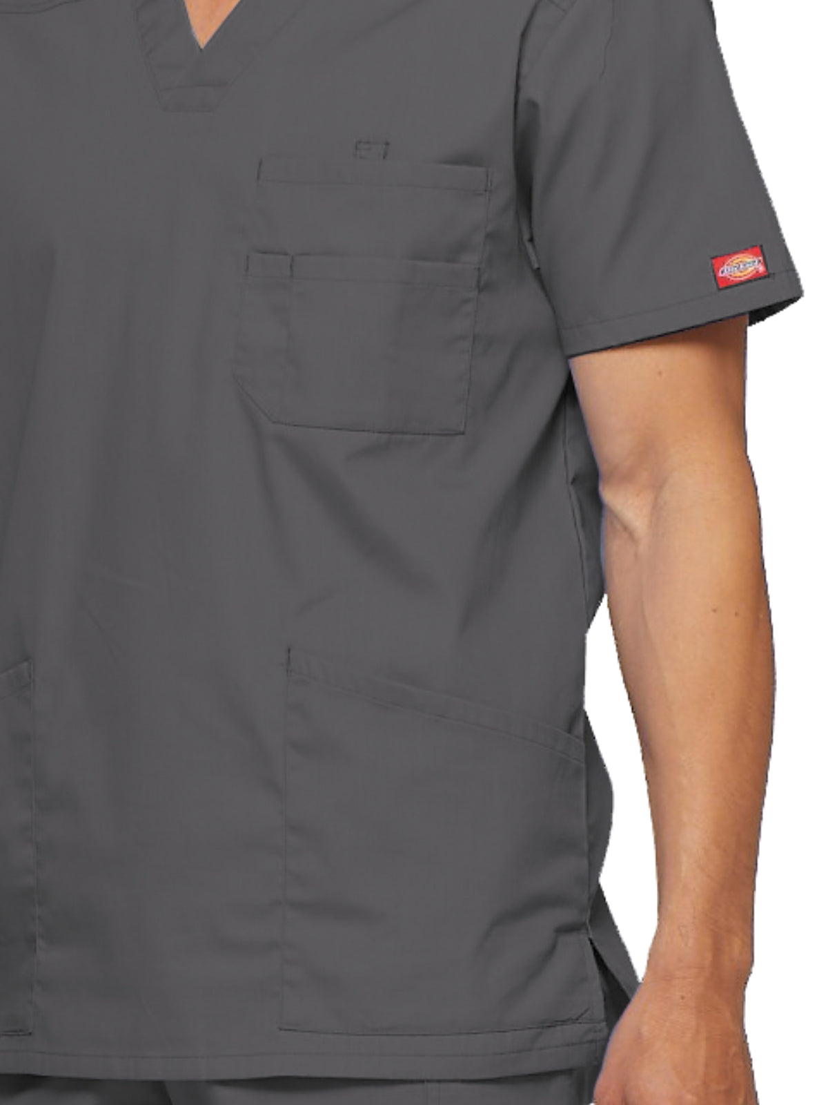 Men's 5-Pocket V-Neck Scrub Top - 81906 - Pewter