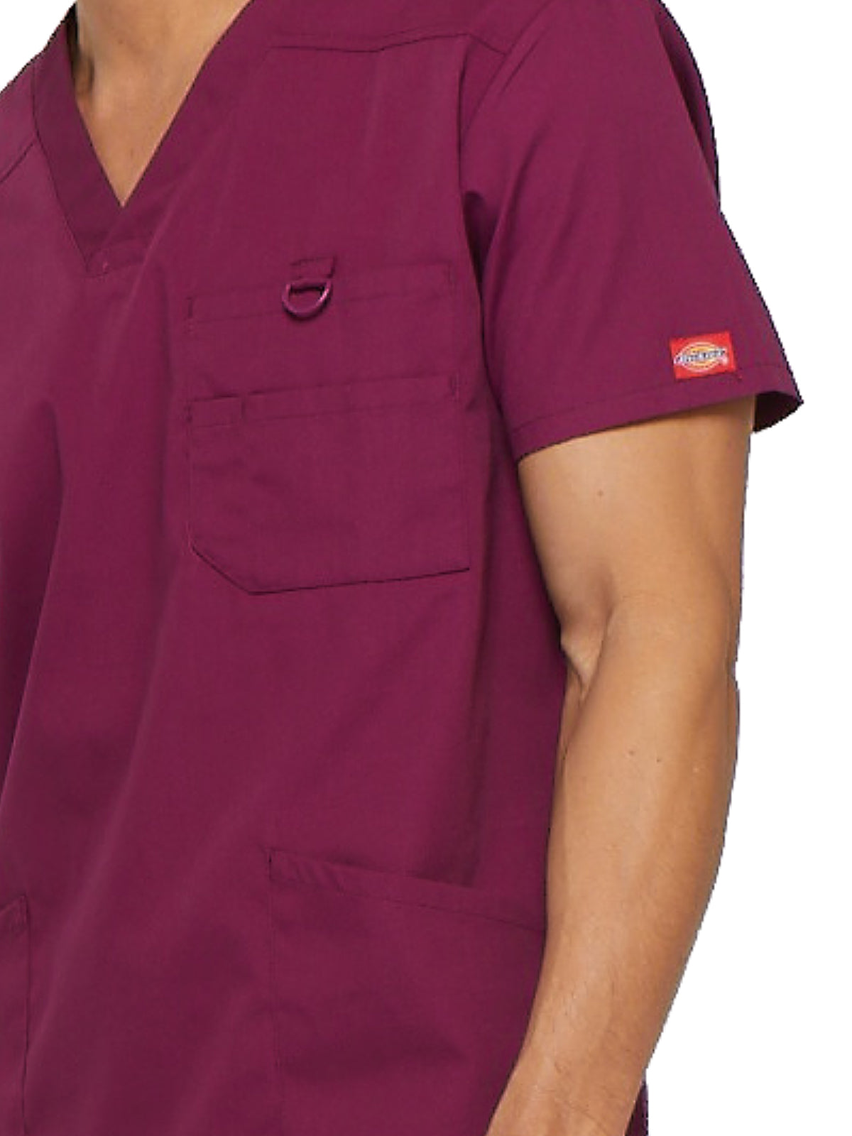 Men's 5-Pocket V-Neck Scrub Top - 81906 - Wine