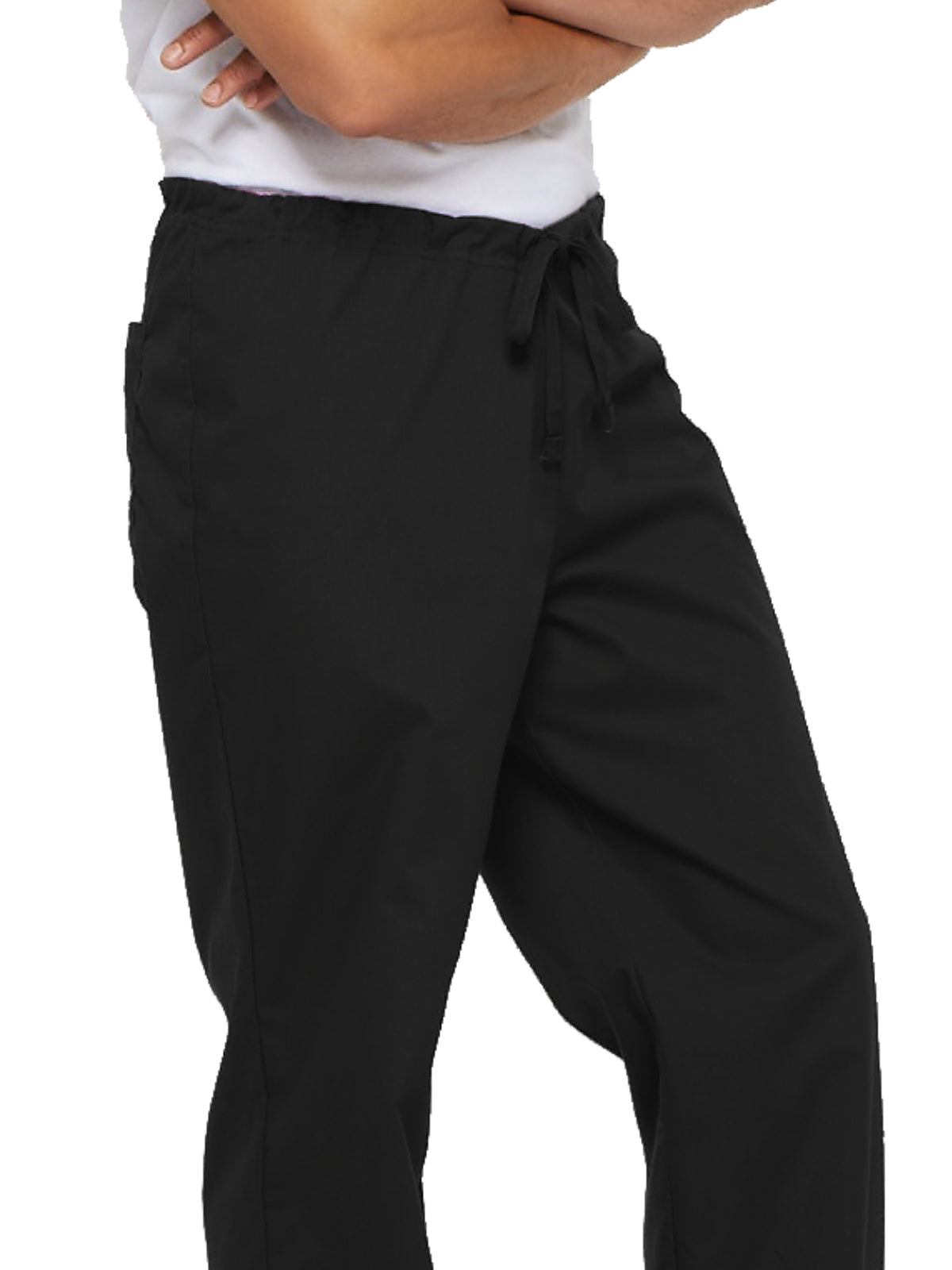 Unisex 1-Pocket Drawstring Scrub Pant - 83006 - Black