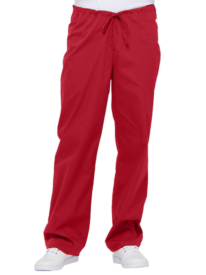 Unisex 1-Pocket Drawstring Scrub Pant - 83006 - Red