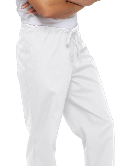 Unisex 1-Pocket Drawstring Scrub Pant - 83006 - White