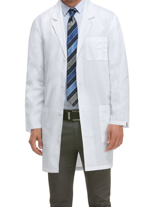 Unisex Three-Pocket 37" Full-Length Lab Coat - 83402 - White