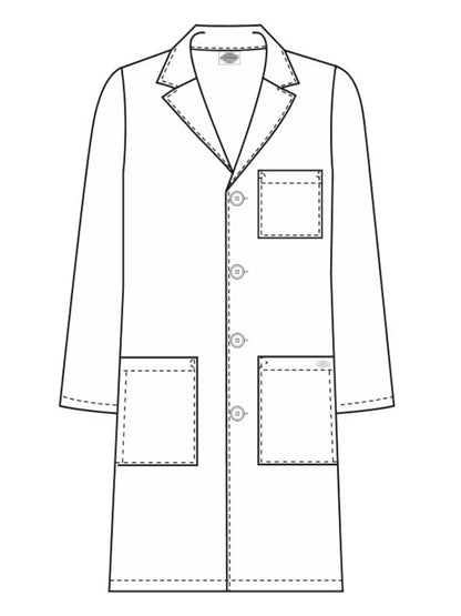 Unisex Three-Pocket 40" Full-Length Lab Coat - 83403 - White