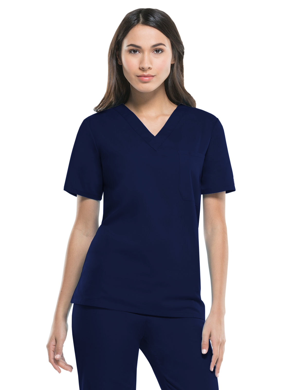 Unisex 1-Pocket Tuckable V-Neck Top - 83706 - Navy