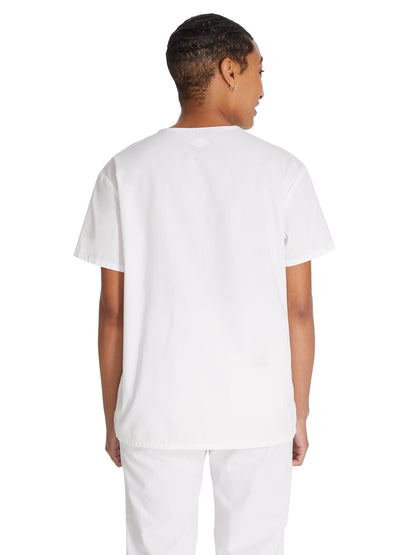 Unisex 1-Pocket Tuckable V-Neck Top - 83706 - White