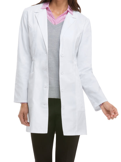 Women's Three-Pocket 34" Mid-Length Lab Coat - 84402 - White