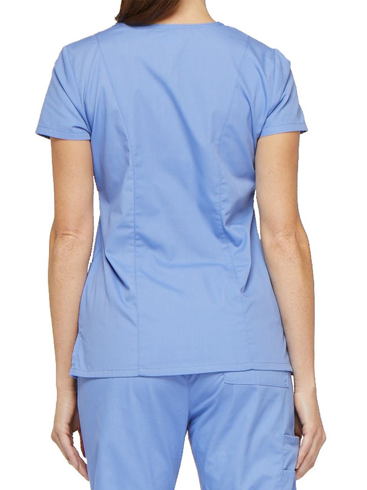 Women's 6-Pocket V-Neck Scrub Top - 85906 - Ciel