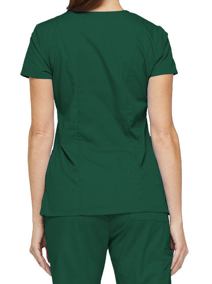 Women's 6-Pocket V-Neck Scrub Top - 85906 - Hunter