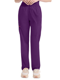 Women's 6-Pocket Natural Rise Tapered Leg Pant - 86106 - Eggplant