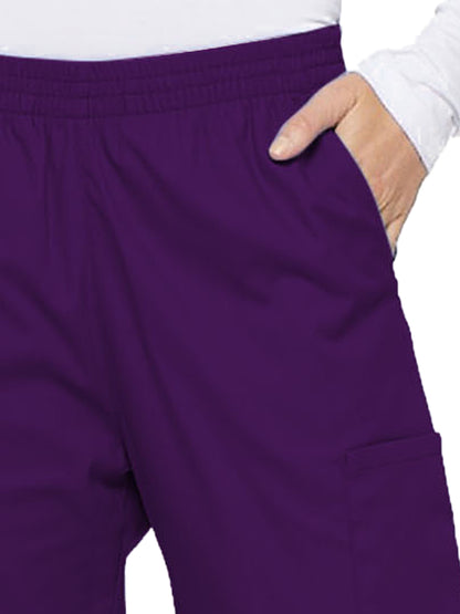 Women's Natural Rise Tapered Leg Pull-On Pant - 86106 - Eggplant