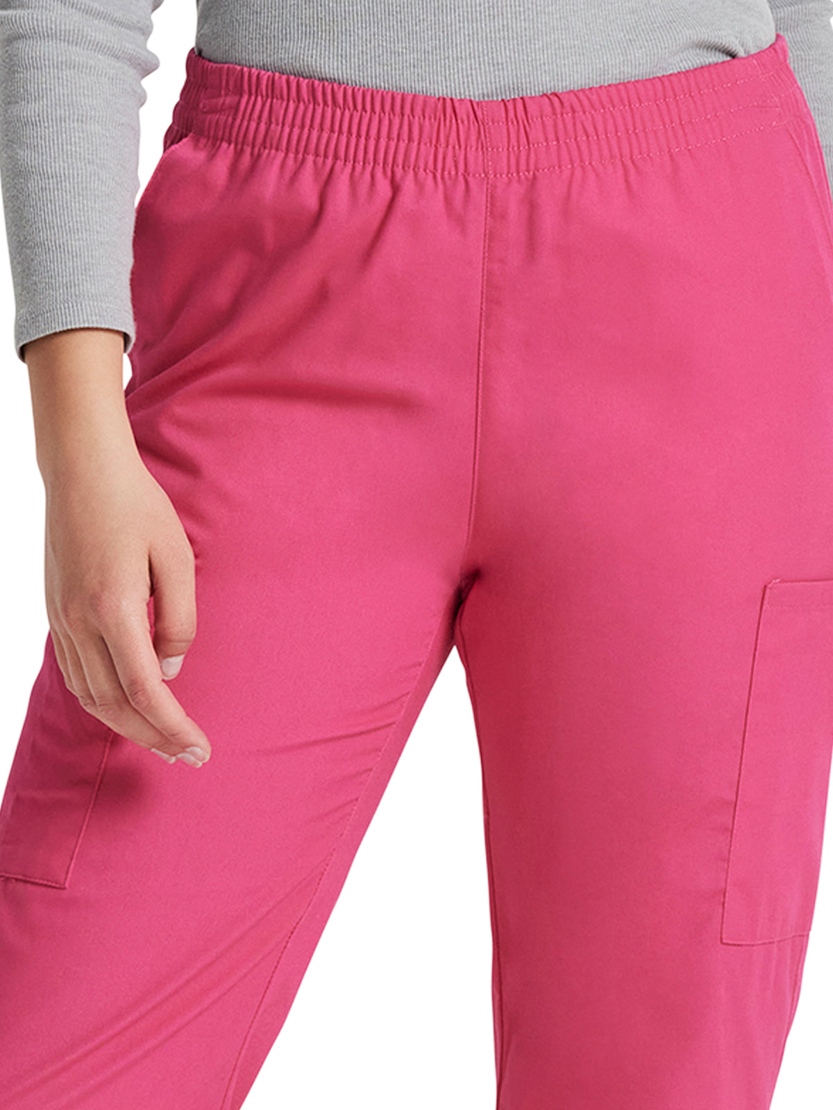 Women's Natural Rise Tapered Leg Pull-On Pant - 86106 - Hot Pink