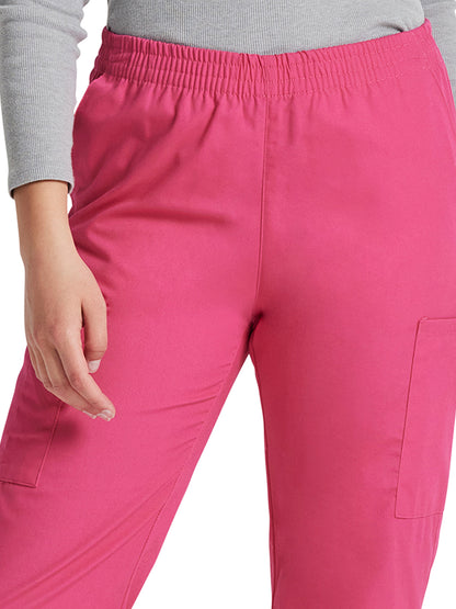 Women's Natural Rise Tapered Leg Pull-On Pant - 86106 - Hot Pink