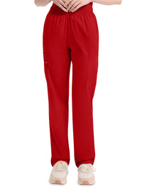 Women's 6-Pocket Natural Rise Tapered Leg Pant - 86106 - Red