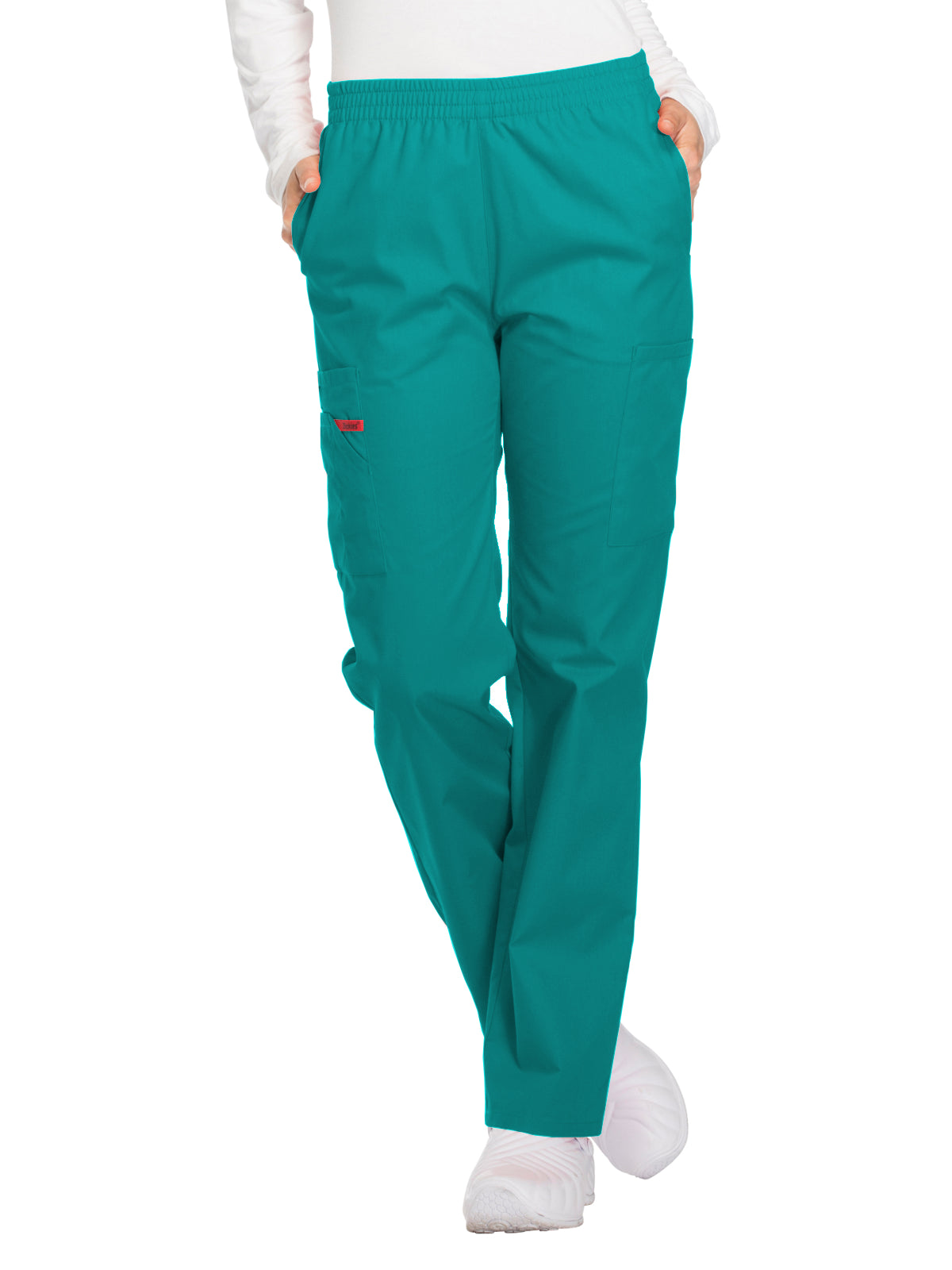 Women's Natural Rise Tapered Leg Pull-On Pant - 86106 - Teal Blue