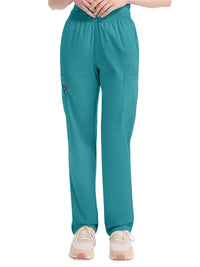 Women's 6-Pocket Natural Rise Tapered Leg Pant - 86106 - Teal Blue