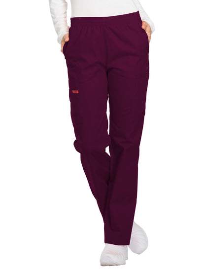 Women's Natural Rise Tapered Leg Pull-On Pant - 86106 - Wine