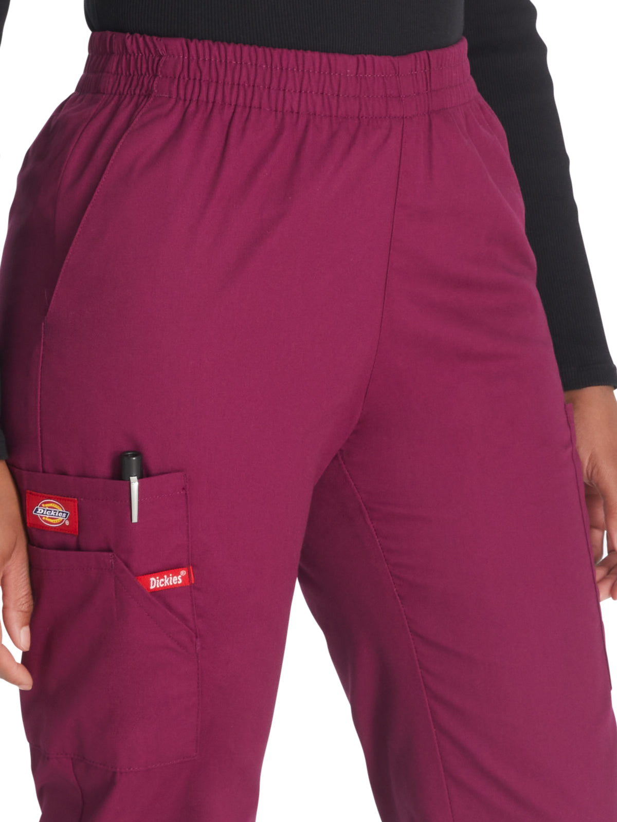 Women's Natural Rise Tapered Leg Pull-On Pant - 86106 - Wine