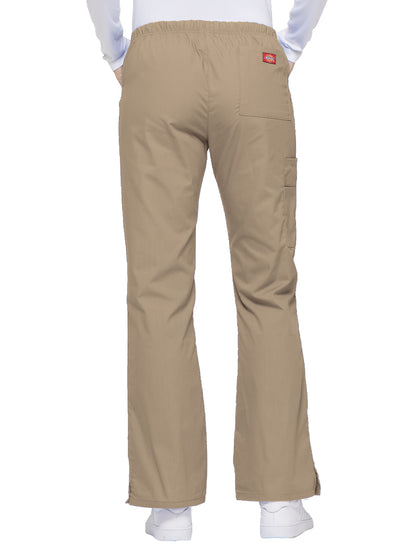 Women's Mid Rise Drawstring Cargo Pant - 86206 - Dark Khaki