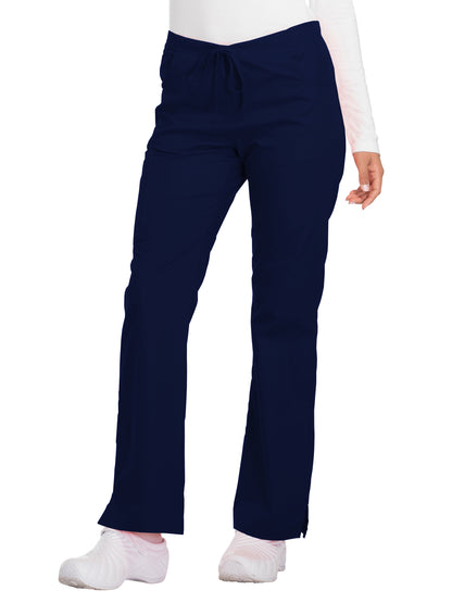 Women's Mid Rise Drawstring Cargo Pant - 86206 - Navy